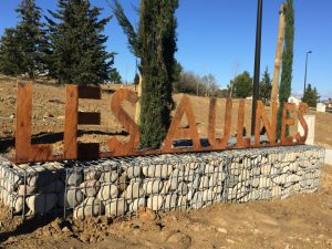 Enseigne acier corten Les Aulnes